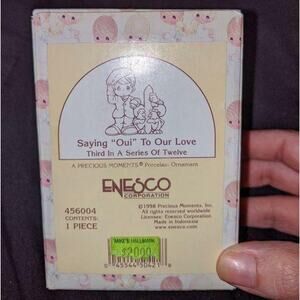 Precious Moments Enesco Saying Oui To Our Love Ornament MIB 3rd In Series